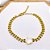 PULSEIRA AÇO INOXIDÁVEL FOLHAS FLOR PEROLADA - DOURADA - Imagem 2