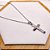 CORRENTE AÇO INOX CRUCIFIXO PAI NOSSO 60CM - PRATEADA - Imagem 1