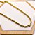 CORRENTE AÇO INOX CORDÃO BAIANO 1.0MM 45 CM - DOURADO - Imagem 1