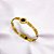 BRACELETE AÇO INOXIDÁVEL ALGARISMOS ROMANOS DOURADO - PRETO - Imagem 3