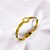 BRACELETE AÇO INOXIDÁVEL ALGARISMOS ROMANOS DOURADO - PEROLADO - Imagem 1