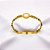 BRACELETE AÇO INOXIDÁVEL ALGARISMOS ROMANOS DOURADO - PEROLADO - Imagem 3