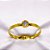 BRACELETE AÇO INOXIDÁVEL TREVO PEDRA CRISTAL - DOURADO - Imagem 3