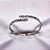 BRACELETE AÇO INOXIDÁVEL COBRA CRAVEJADA STRASS - PRATEADO - Imagem 2