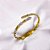 BRACELETE AÇO INOXIDÁVEL COBRA CRAVEJADA STRASS - DOURADO - Imagem 3