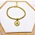 PULSEIRA AÇO INOXIDÁVEL ELO PIPOCA PINGENTE NOSSA SENHORA - DOURADO - Imagem 2