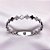 BRACELETE AÇO INOXIDÁVEL TREVO PEROLADO E PRETO  - PRATEADO - Imagem 2