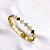 BRACELETE AÇO INOXIDÁVEL TREVO PRETO  - DOURADO - Imagem 3