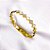 BRACELETE AÇO INOXIDÁVEL TREVO PEROLADO  - DOURADO - Imagem 2