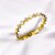 BRACELETE AÇO INOXIDÁVEL TREVO PEROLADO  - DOURADO - Imagem 1