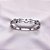 BRACELETE AÇO INOXIDÁVEL ALGARISMOS ROMANOS E PEDRA CRISTAL - PRATEADO - Imagem 4