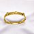 BRACELETE AÇO INOXIDÁVEL ALGARISMOS ROMANOS E PEDRA CRISTAL - DOURADO - Imagem 2