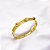 BRACELETE AÇO INOXIDÁVEL ALGARISMOS ROMANOS E PEDRA CRISTAL - DOURADO - Imagem 3