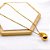 COLAR AÇO INOXIDÁVEL 45CM ELO VENEZIANA PINGENTE GOTA - DOURADO - Imagem 1