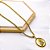 COLAR AÇO INOXIDÁVEL 45CM ELO PIPOCA PINGENTE NOSSA SENHORA - DOURADO - Imagem 1