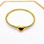 PULSEIRA AÇO INOXIDÁVEL SEMI RÍGIDA FECHO CORAÇÃO - DOURADA - Imagem 2