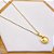 COLAR ACO INOX 45CM TREVO 3D CRISTAL - DOURADO - Imagem 1