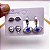CARTELA BRINCO TRIO AÇO INOX ARGOLINHA CLICK OLHO GREGO STRASS - PRATEADO - Imagem 1