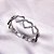 BRACELETE AÇO INOXIDÁVEL CORAÇÃO CRAVEJADO STRASS - PRATEADO - Imagem 1