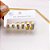 CARTELA BRINCO TRIO AÇO INOX ARGOLINHA CLICK  2 FIOS DE STRASS - DOURADO - Imagem 1
