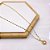 COLAR  AÇO INOXIDÁVEL 45CM PINGENTE REDONDO COM PEDRA CRISTAL BANHADO - DOURADO - Imagem 1