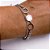 PULSEIRA AÇO INOXIDÁVEL DUPLA PEDRAS CRISTAL - PRATEADA - Imagem 2