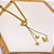 COLAR AÇO INOXIDÁVEL 45CM GRAVATINHA PINGENTE BORBOLETAS 3D - DOURADO - Imagem 2