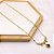 COLAR AÇO INOXIDÁVEL 45CM PEDRA CRISTAL TREVO PRETO - DOURADO - Imagem 2