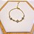 PULSEIRA AÇO INOXIDÁVEL TREVO CRISTAL - DOURADA - Imagem 2