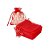 KIT 10 SAQUINHOS DE ORGANZA 7X9 CM  P - VERMELHO - Imagem 1