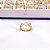 ANEL  AÇO INOXIDÁVEL TREVO STRASS - DOURADO - Imagem 2