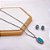 CONJUNTO COLAR  E BRINCO AÇO INOXIDÁVEL  ESTILO BOHO - PRATEADO - Imagem 1