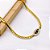 COLAR AÇO INOXIDÁVEL 45CM  SEMI RÍGIDO OLHO GREGO PEDRA VERDE - DOURADO - Imagem 2