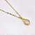 COLAR AÇO INOXIDÁVEL 45CM PINGENTE BANHADO GOTA PEROLADA - DOURADO - Imagem 2