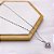 COLAR AÇO INOXIDÁVEL 45CM PINGENTE BANHADO GEOMETRICO PEDRA CRISTAL CRAVEJADO STRASS - PRATEADO - Imagem 1