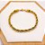 PULSEIRA AÇO INOXIDÁVEL 22CM CORDÃO BAIANO 1.2MM  - DOURADA - Imagem 2