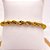 PULSEIRA AÇO INOXIDÁVEL 22CM CORDÃO BAIANO 1.2MM  - DOURADA - Imagem 3