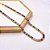 COLAR AÇO INOXIDÁVEL 45 CM RIVIERA BAGUETE COLORIDO - DOURADO - Imagem 1
