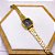 RELÓGIO VINTAGE AÇO INOXIDAVEL FEMININO FUNDO PRETO - DOURADO - Imagem 3