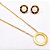 CONJUNTO COLAR  E BRINCO AÇO INOXIDÁVEL  INSPIRE-SE - DOURADO - Imagem 1