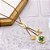 COLAR AÇO INOXIDÁVEL 45CM TREVO VERDE - DOURADO - Imagem 2