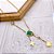 COLAR AÇO INOXIDÁVEL 45CM TREVO VERDE - DOURADO - Imagem 2