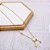 COLAR AÇO INOXIDÁVEL 45CM TREVO PEROLADO - DOURADO - Imagem 1