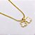 COLAR AÇO INOXIDÁVEL FITA 45CM PINGENTE BANHADO TREVO PEROLADO - DOURADO - Imagem 2