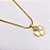 COLAR AÇO INOXIDÁVEL FITA 45CM PINGENTE BANHADO TREVO PEROLADO - DOURADO - Imagem 2