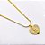 COLAR AÇO INOXIDÁVEL FITA 45CM PINGENTE BANHADO NOSSA SENHORA CORAÇÃO CRAVEJADO - DOURADO - Imagem 2