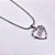 COLAR AÇO INOXIDÁVEL FITA 45CM PINGENTE BANHADO CORAÇÃO LOVE - PRATEADO - Imagem 2