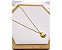 COLAR AÇO INOX 45CM PINGENTE MEIA LUA COM PEDRA CRISTAL - DOURADO - Imagem 2