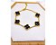 PULSEIRA  AÇO INOX DOURADA - TREVO PRETO - Imagem 2