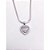 COLAR AÇO INOX 45CM PINGENTE CORAÇÃO CRAVEJADO BANHADO -  PRATEADO - Imagem 2
